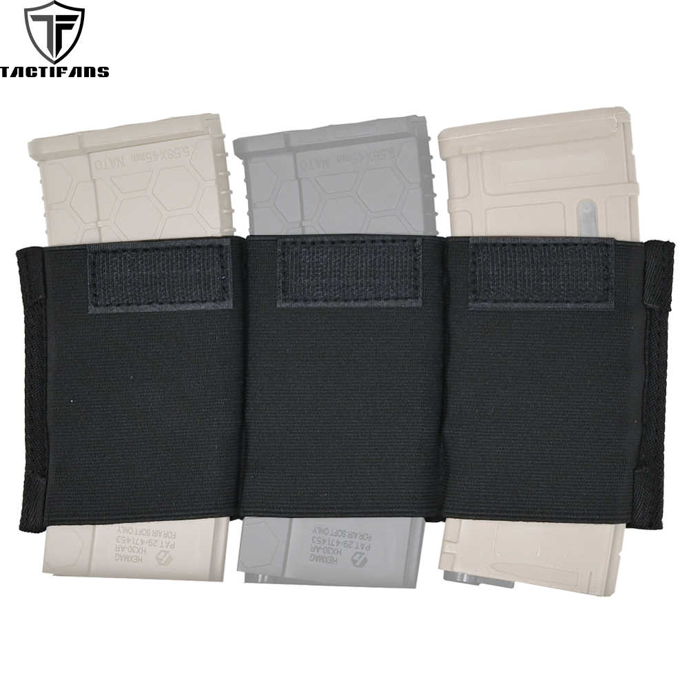 Magazine Holder Rack - Tactifans 5.56 Kantung Sisipan Tiga Majalah