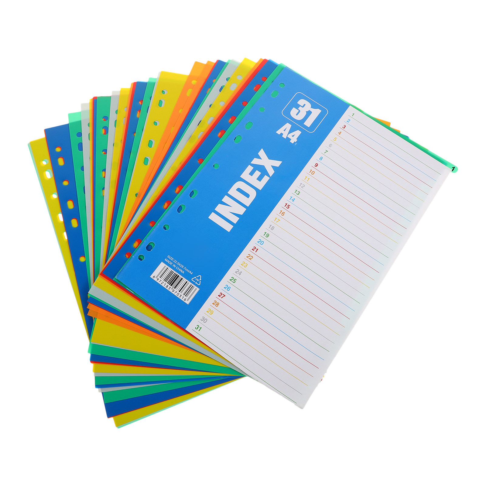 Tab Divider A4 - 1Set Pembatas A4 11-Lubang, Tab Binder