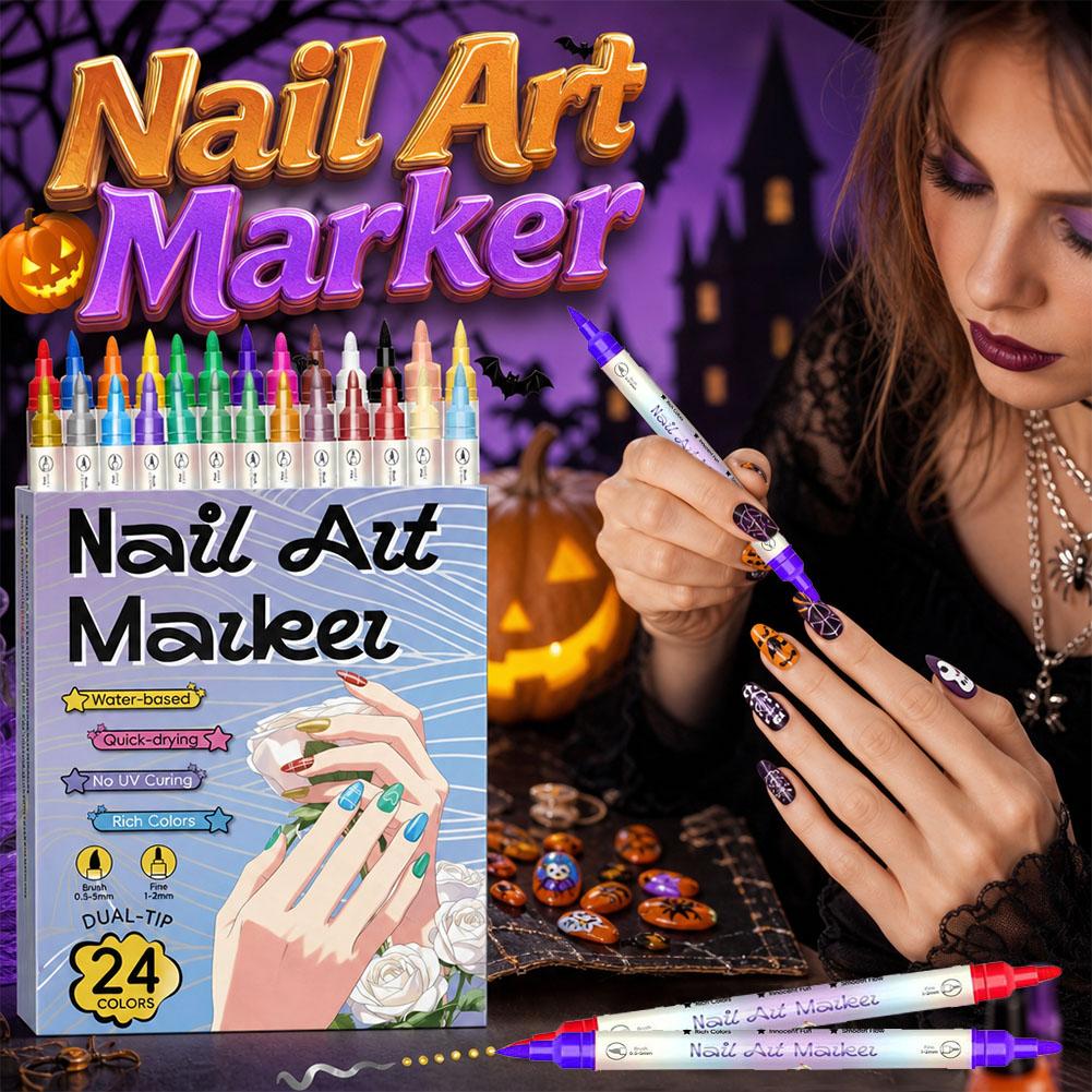 Correction Pen Fine - Pena Nail Art Dua Ujung 12/24