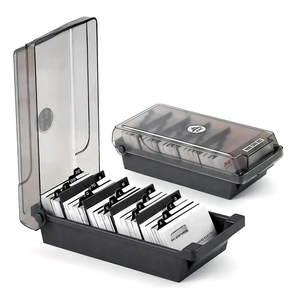 Card Index Box - Kotak Kartu Nama Desktop, Kapasitas Besar,