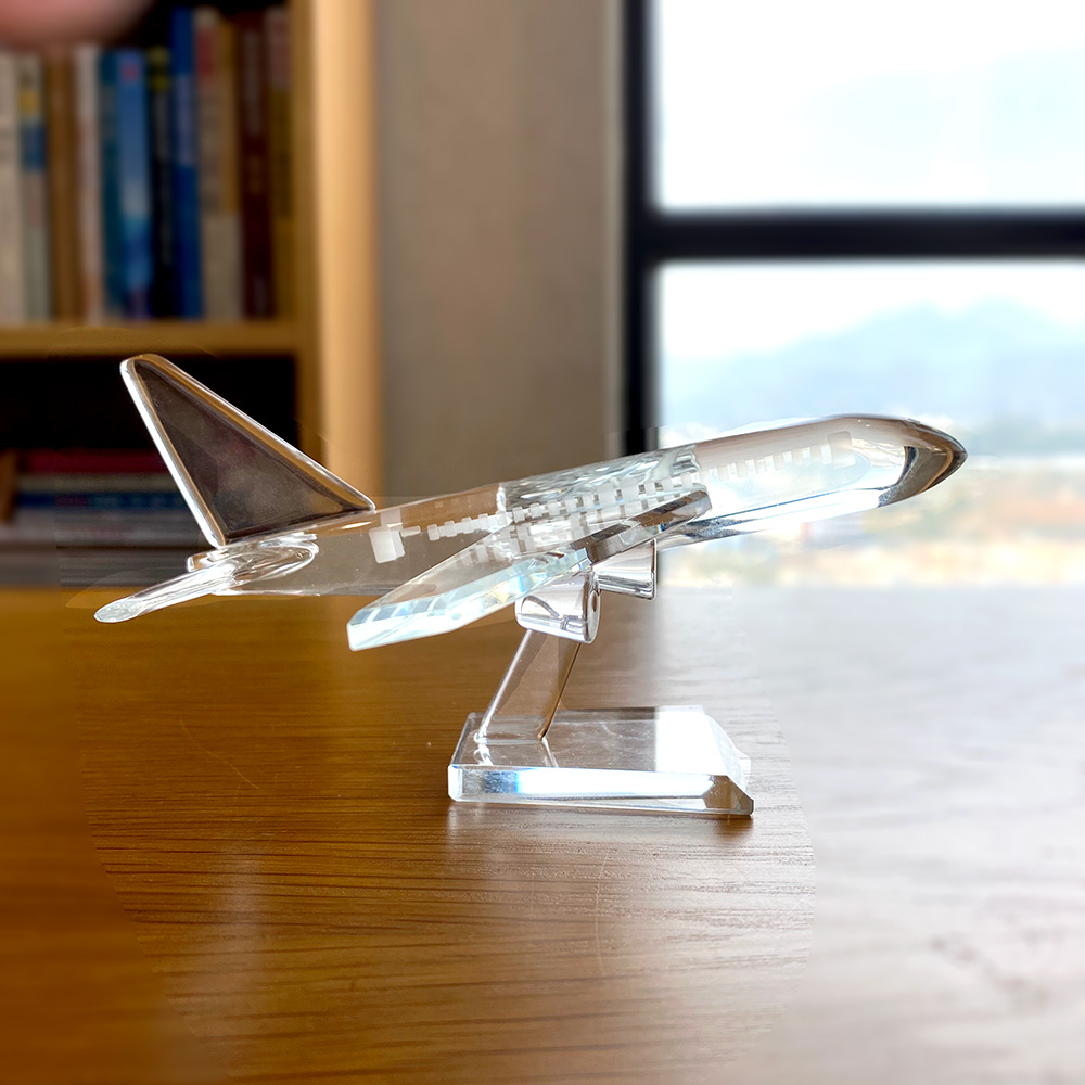 Paper Weight Crystal - Jelas Lucu Pesawat Patung Kaca Pesawat