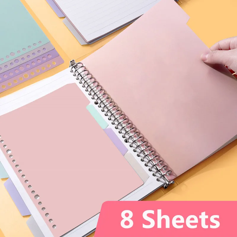 Tab Divider A4 - Pemisah warna-warni untuk A5 perencana Indeks