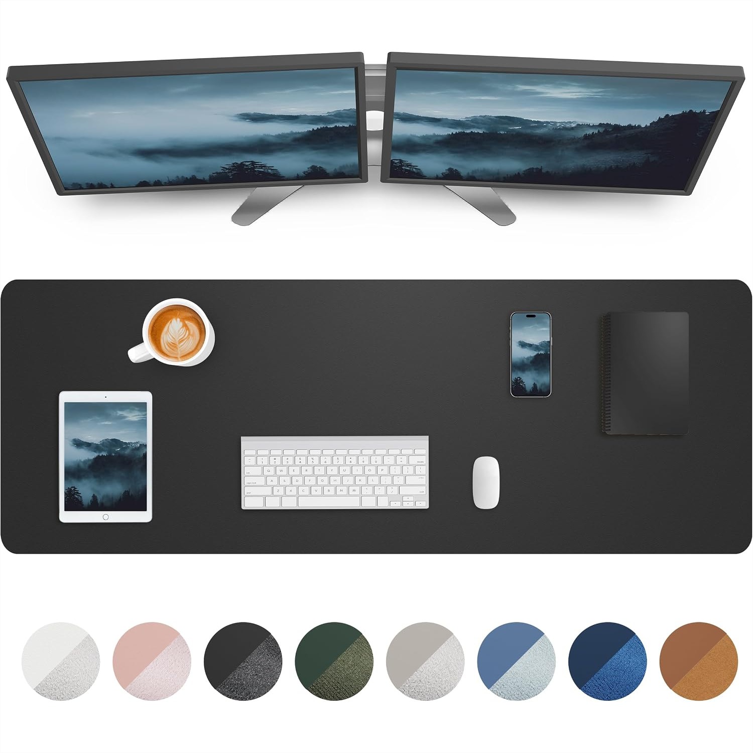 Leather Desk Pad - Alas Meja Besar 55x17 inci Pelindung
