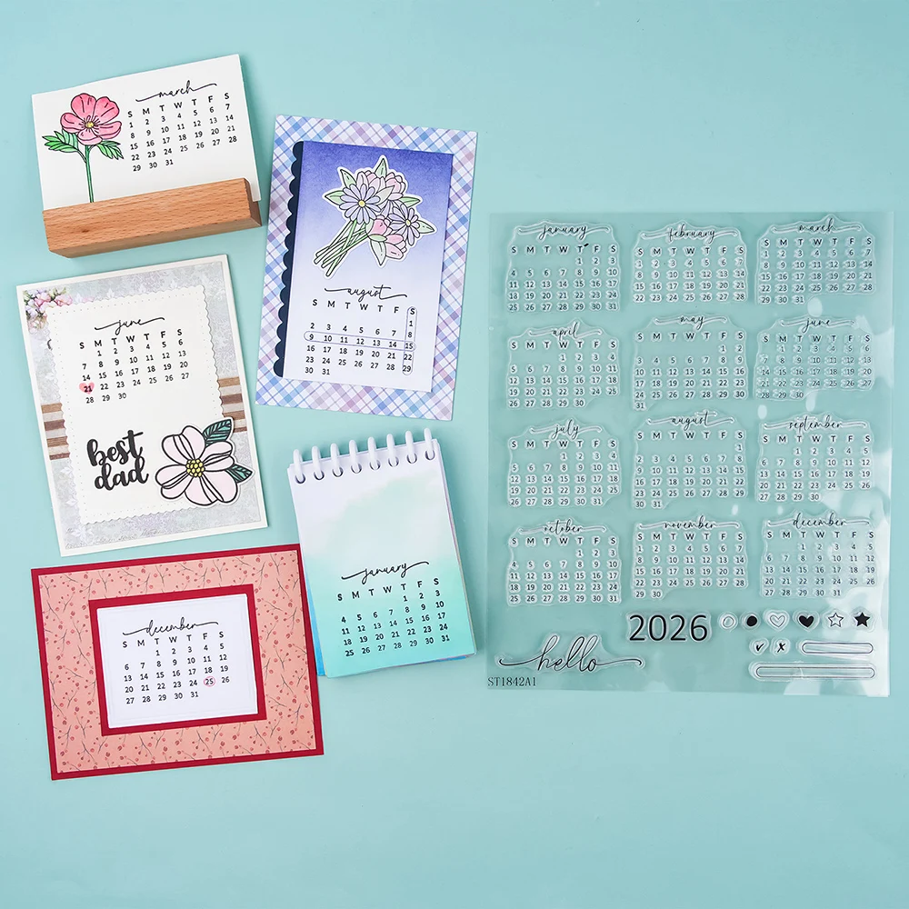 Rubber Date Stamp - Stempel Silikon Transparan untuk Scrapbooking, Pembuatan