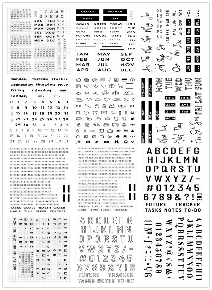 Rubber Date Stamp - Jelas STAMPdate Nomor DIY Scrapbook Album