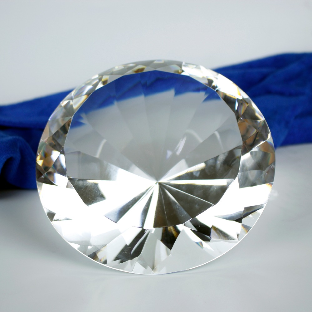 150 Mm Transparan Optik Crysta - Paper Weight Crystal ulasan dan harga