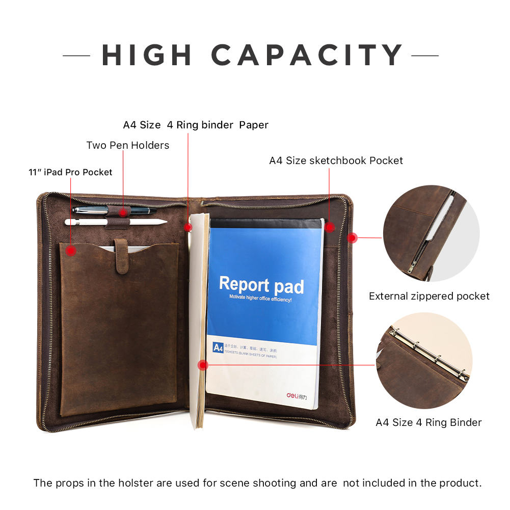 Retro mewah A4 kulit sapi bisn - Binder A4 Lever ulasan dan harga