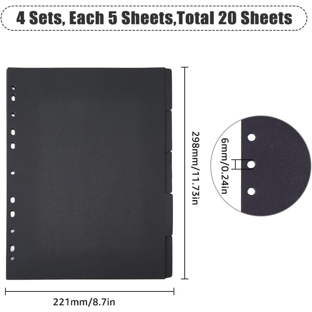 Pembagi Binder kertas 5 Tab, 2 - Tab Divider A4 ulasan dan harga