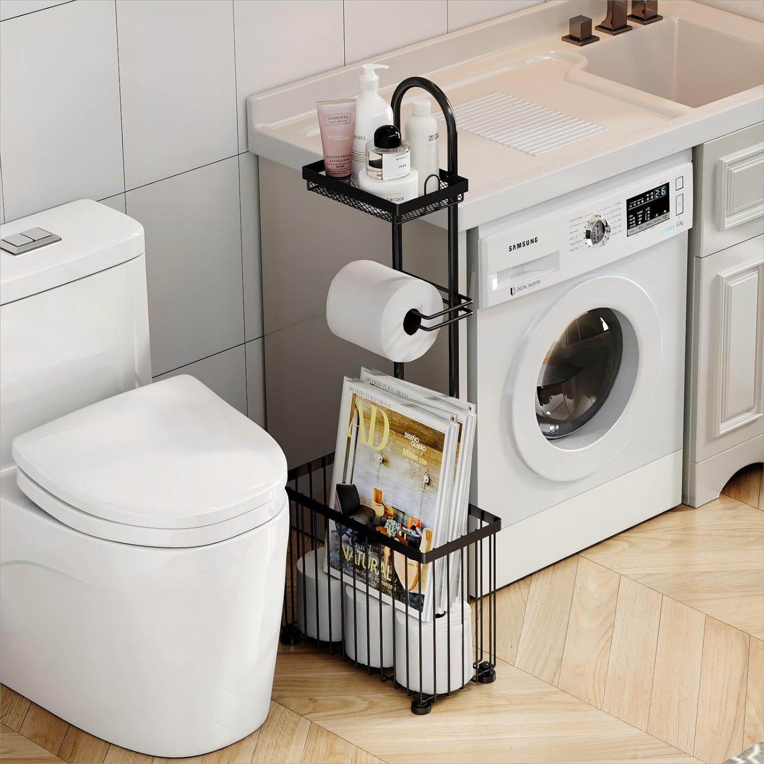 Tempat tisu kamar mandi rumah  - Magazine Holder Rack ulasan dan harga