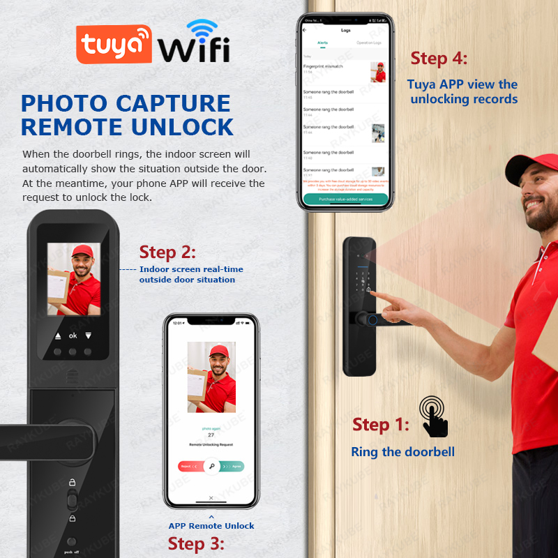 RAYKUBE F008 Tuya kamera Wifi, - Letter Opener Brass ulasan dan harga