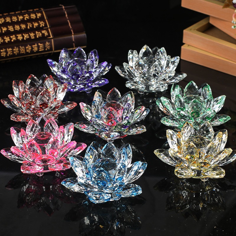 Patung Bunga Teratai Kristal D - Paper Weight Crystal ulasan dan harga