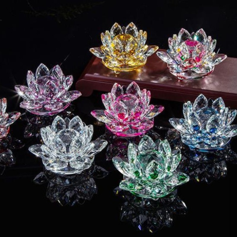 Patung Bunga Teratai Kristal D - Paper Weight Crystal ulasan dan harga