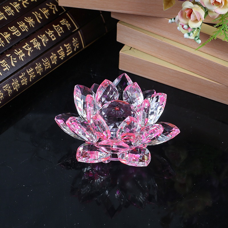 Patung Bunga Teratai Kristal D - Paper Weight Crystal ulasan dan harga