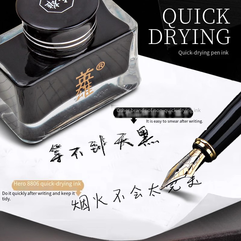 Tinta Pena Hero 8806 Black: Ti - Fountain Pen Bottled Ink ulasan dan harga