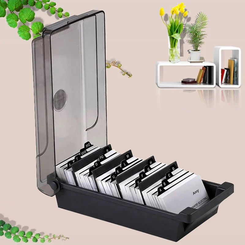 Tempat kartu nama plastik, kot - Card Index Box ulasan dan harga