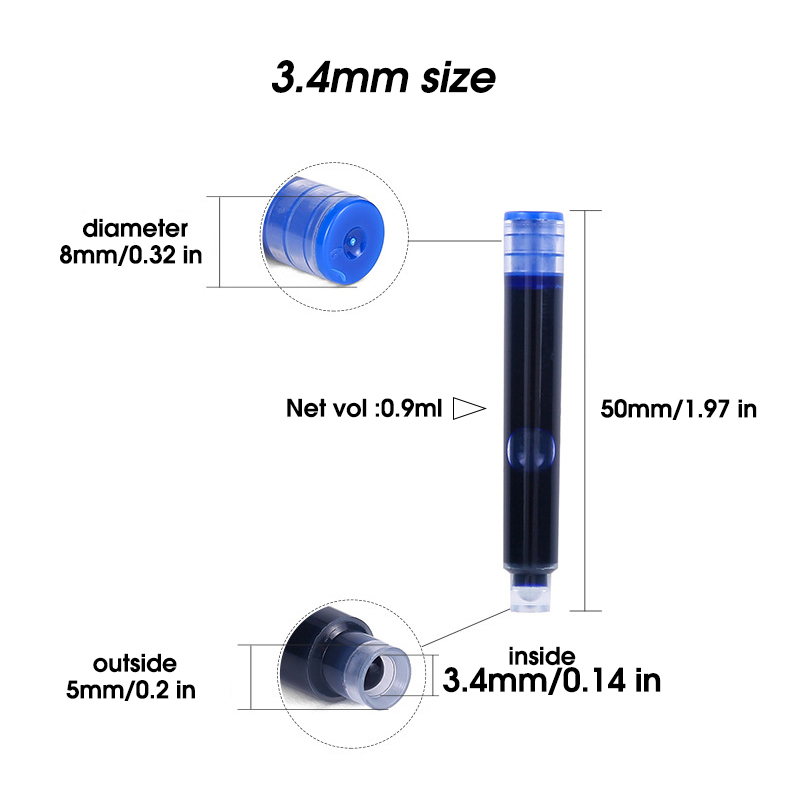 50 Buah Botol Isi Ulang Kartri - Fountain Pen Bottled Ink ulasan dan harga