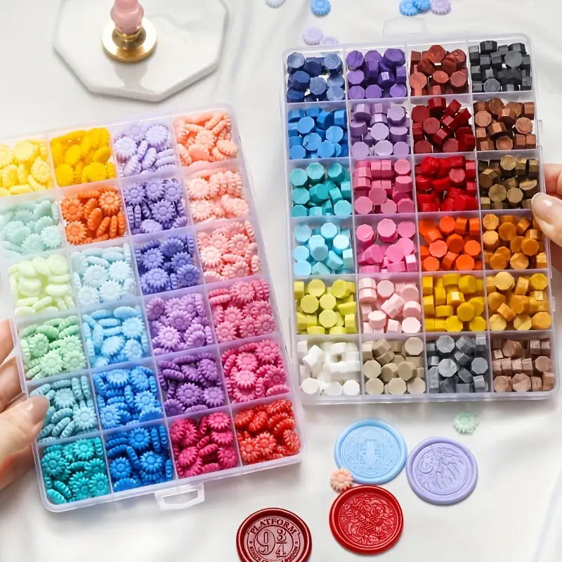 Kotak 600 buah manik-manik lil - Wax Seal Stamp Set ulasan dan harga