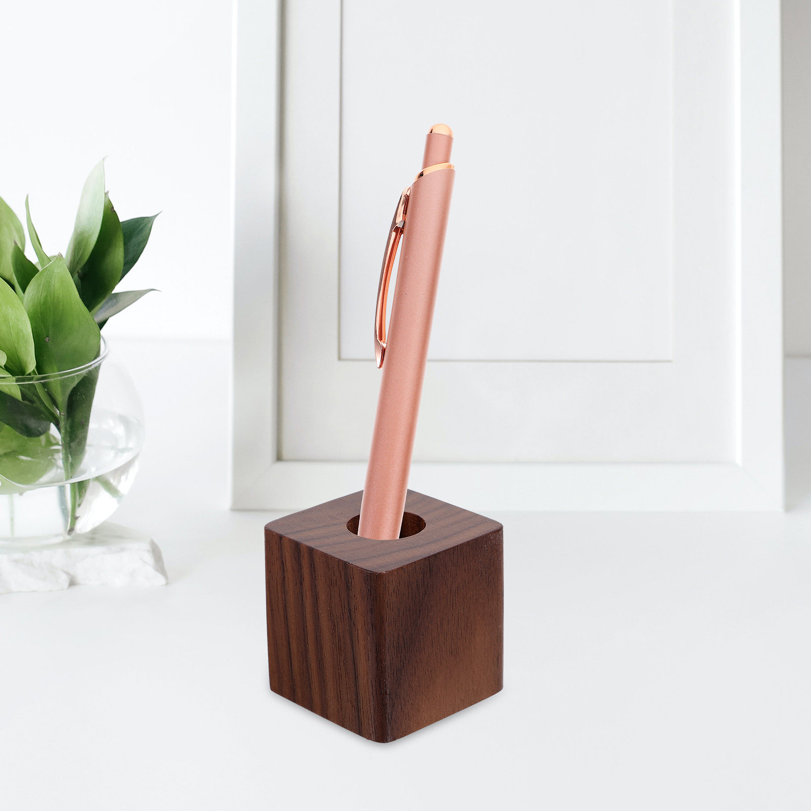 Tempat Pensil Kayu Walnut Bent - Pen Rest Single ulasan dan harga