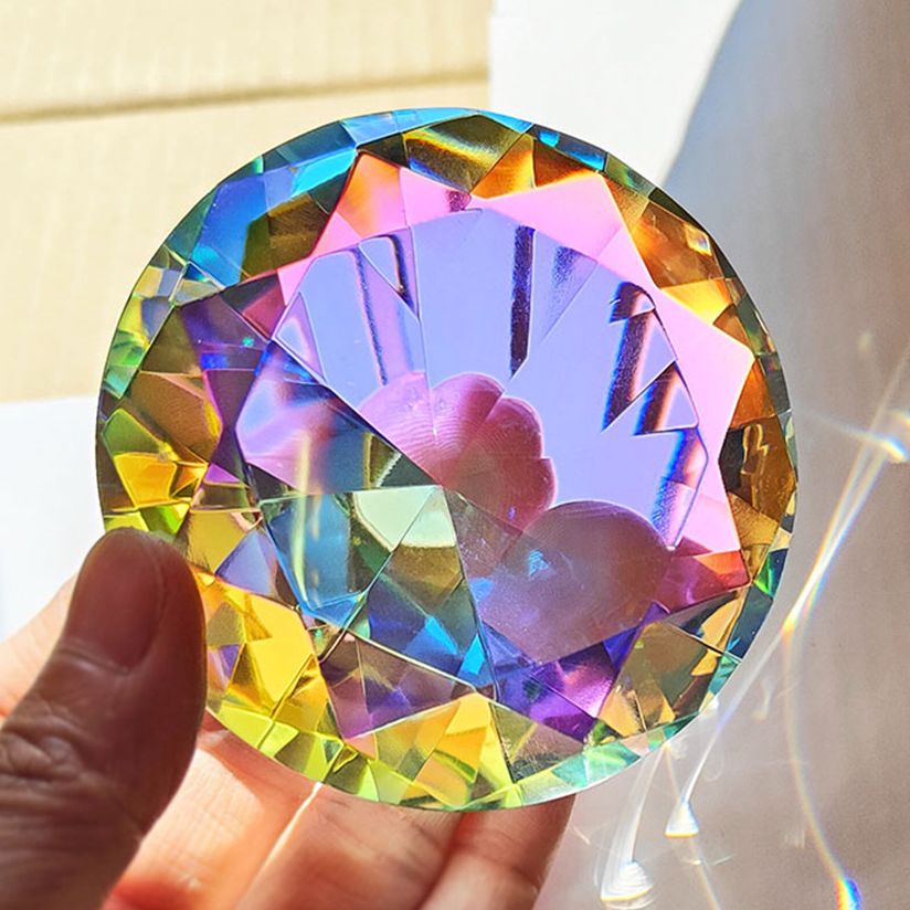 30-80mm AB warna-warni K9 kris - Paper Weight Crystal ulasan dan harga