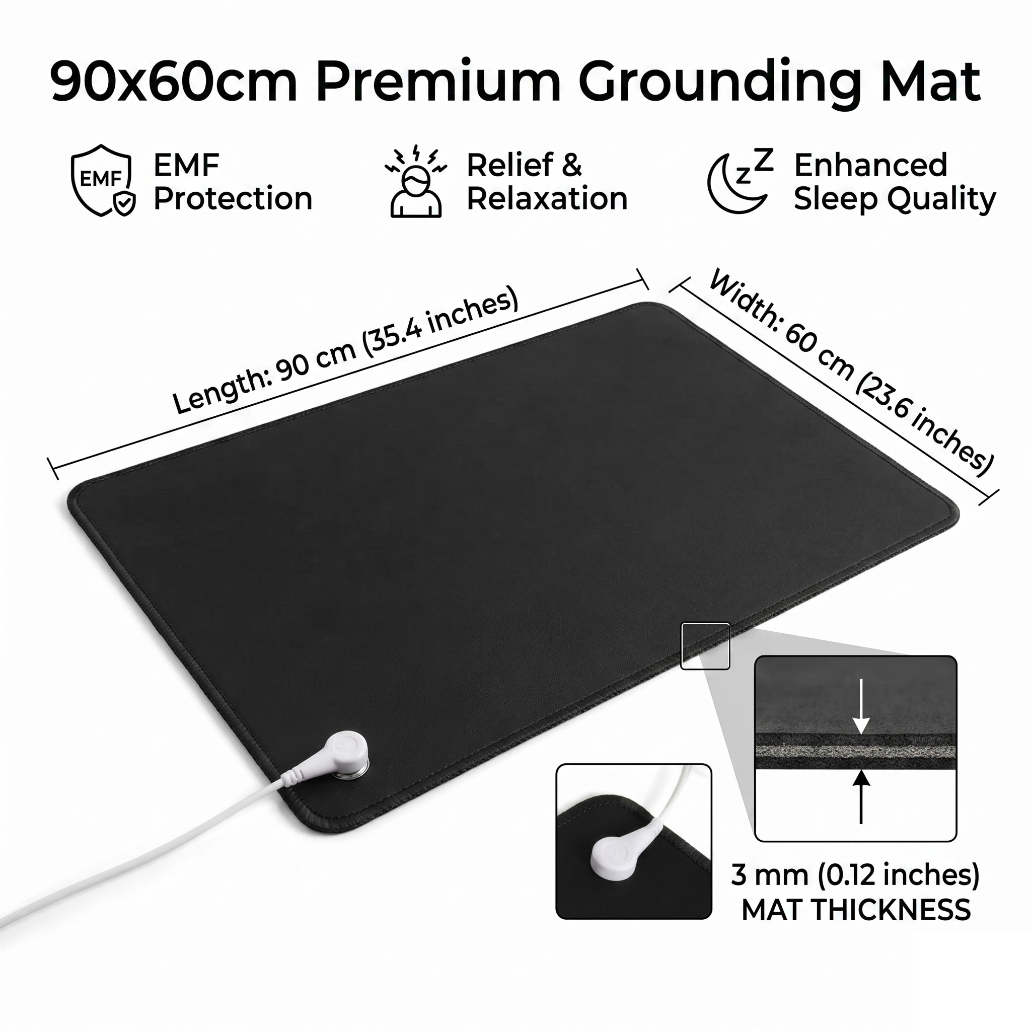 Alas Pembumian Kulit PU 3mm, B - Leather Desk Pad ulasan dan harga